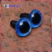 1 Pair 12mm/15mm/18mm/21mm Metallic Blue Tiger Hand Painted Plastic eyes, Safety eyes, Animal Eyes, Round eyes